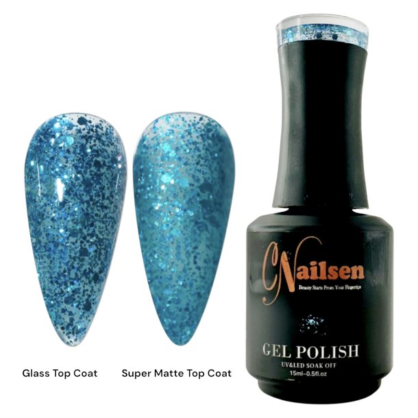 Blue Glitters Gellak