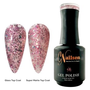 Pink Glitters Gellak