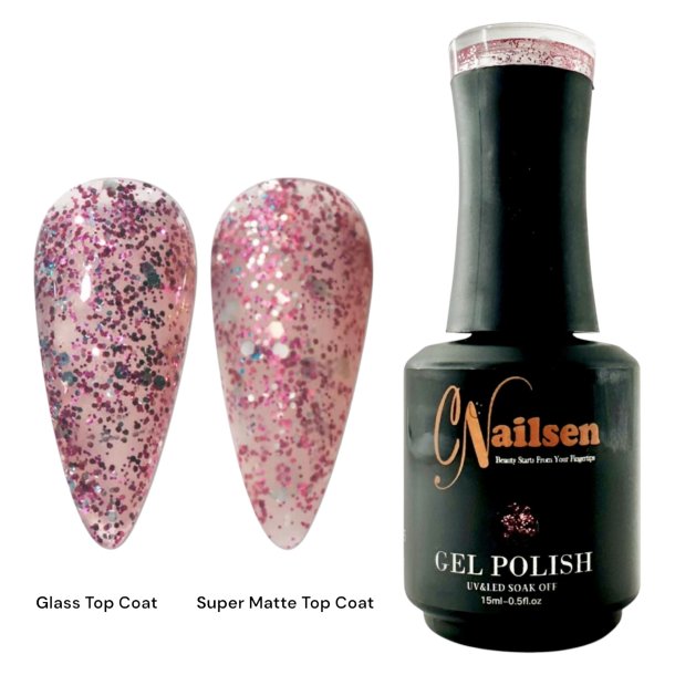 Pink Glitters Gellak