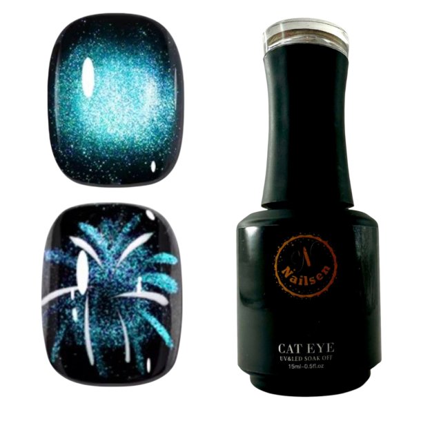 Light Blue Cat Eye 10D Gellak