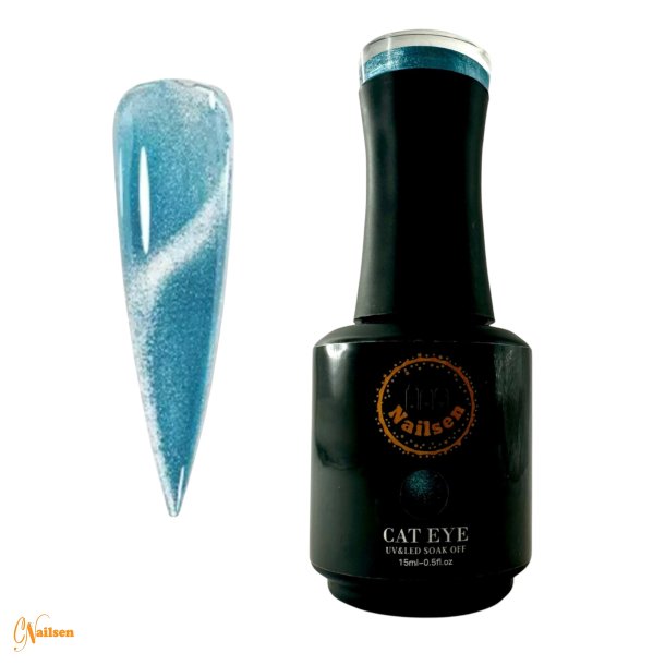 Light Blue Diamond Cat Eye Gellak