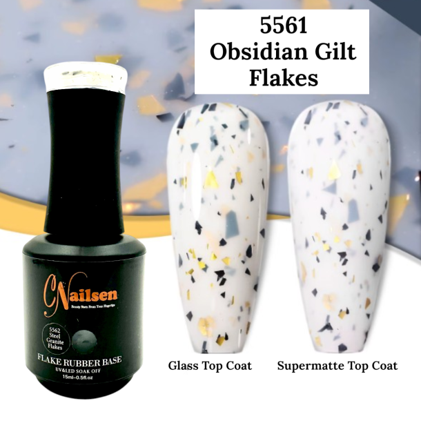 5561 Obsidian Gilt Flakes 