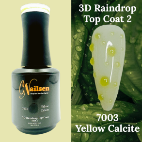 3D Raindrop Top Coat Step 2: 7003 Yellow Calcite 