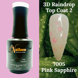 3D Raindrop Top Coat Step 2: 7005 Pink Sapphire