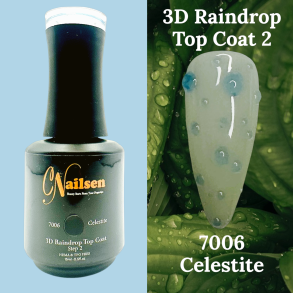 3D Raindrop Top Coat Step 2: 7006 Celestite