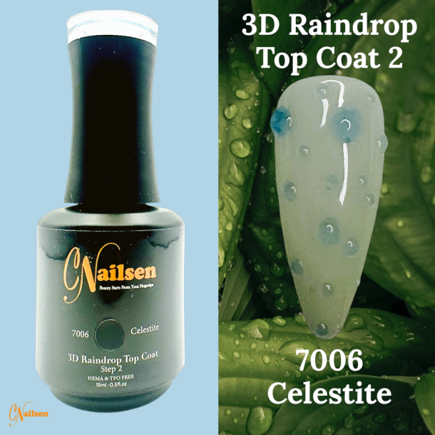 3D Raindrop Top Coat Step 2: 7006 Celestite